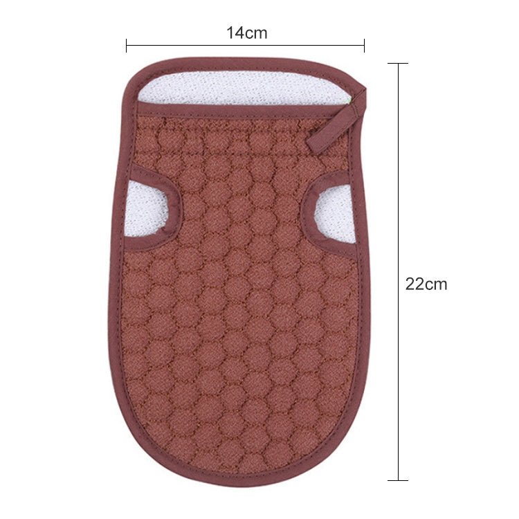 อาบน้ำถุงมืออาบน้ำขัดผิวสปานวดนวมตาข่ายอนุภาค Washcloth