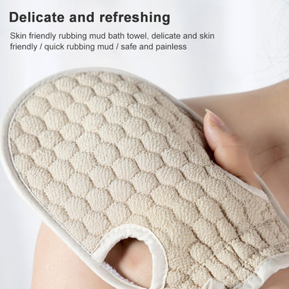อาบน้ำถุงมืออาบน้ำขัดผิวสปานวดนวมตาข่ายอนุภาค Washcloth