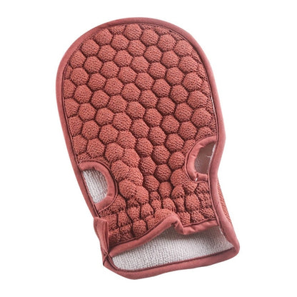 อาบน้ำถุงมืออาบน้ำขัดผิวสปานวดนวมตาข่ายอนุภาค Washcloth