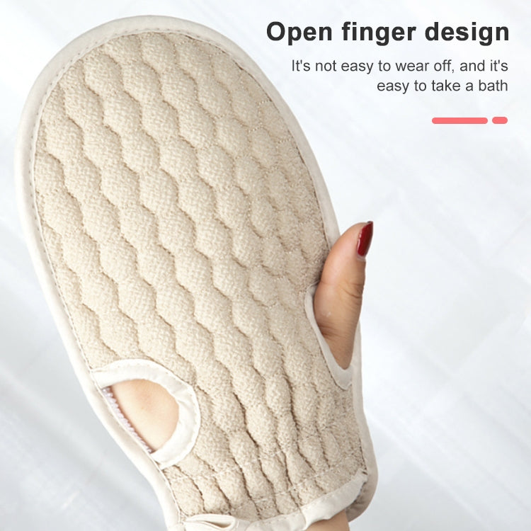 อาบน้ำถุงมืออาบน้ำขัดผิวสปานวดนวมตาข่ายอนุภาค Washcloth