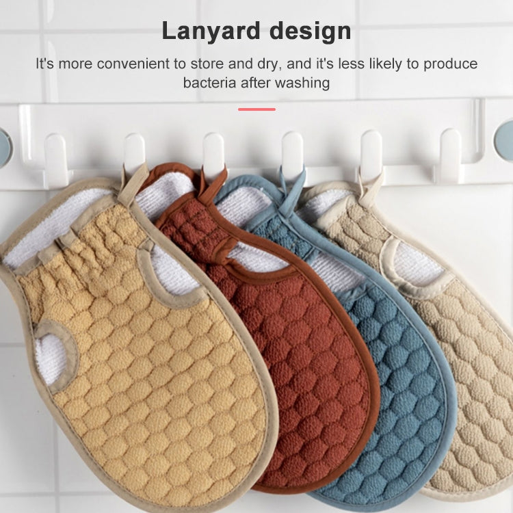 อาบน้ำถุงมืออาบน้ำขัดผิวสปานวดนวมตาข่ายอนุภาค Washcloth