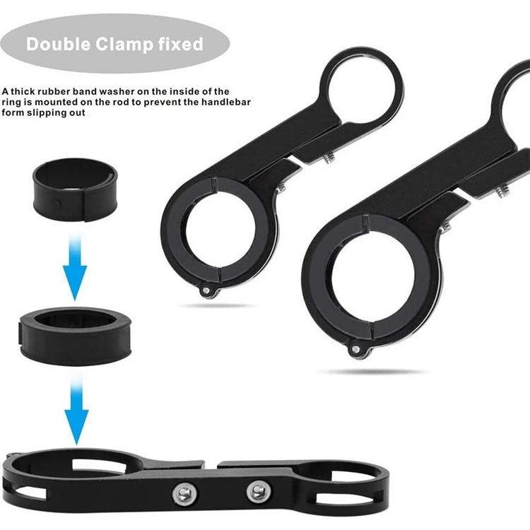 ขี่จักรยานแฮนด์จักรยานผู้ถือไฟฉายจับบาร์อุปกรณ์จักรยาน Extender M Ount B Racket