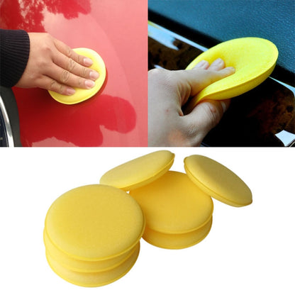 5 PCS รถ Wax ภาษาโปลิชคำโฟมฟองน้ำมือขี้ผึ้งนุ่มฟองน้ำสีเหลือง Pad สำหรับ Car Detailing Care Wash, 5 PCS