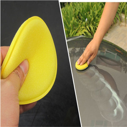 5 PCS รถ Wax ภาษาโปลิชคำโฟมฟองน้ำมือขี้ผึ้งนุ่มฟองน้ำสีเหลือง Pad สำหรับ Car Detailing Care Wash, 5 PCS