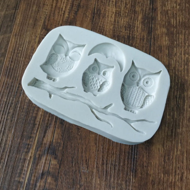 นกฮูก F Ondant แม่พิมพ์เค้กตกแต่ง DIY แห้ง Pais ช็อคโกแลตซิลิโคนแม่พิมพ์, Owl  Shape