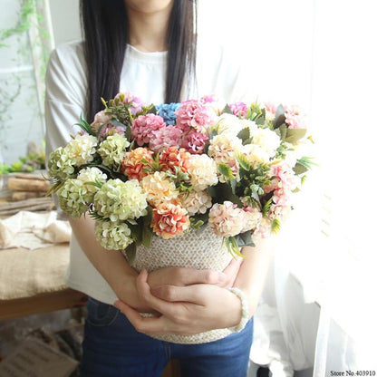 ดอกไม้ประดิษฐ์ดอกเบญจมาศตกแต่งบ้านงานแต่งงานช่อดอกไม้ดอกไม้ปลอม