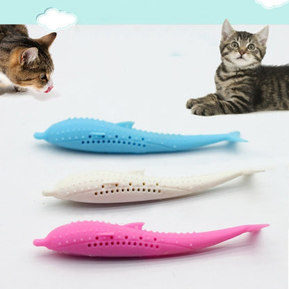 ของเล่นแมว Catnip Catnip ซิลิโคนทำความสะอาดฟัน