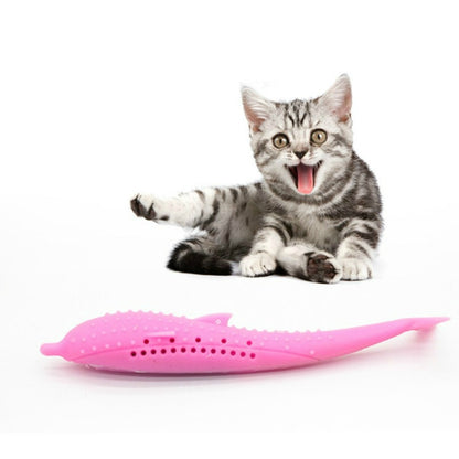 ของเล่นแมว Catnip Catnip ซิลิโคนทำความสะอาดฟัน