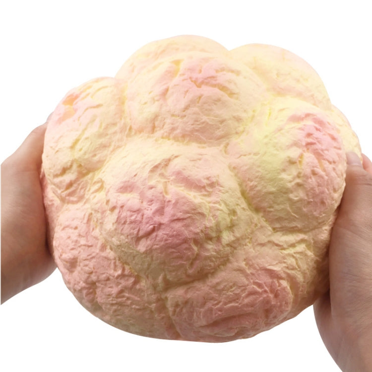 ขนาดใหญ่ครีมพัฟ Squishy ช้า Rising สายรัดนุ่มบีบจำลองขนมปังสับปะรดเค้กของขวัญของเล่นเด็กสนุกขนาด: 25x13 ซม., Large Scented Cream