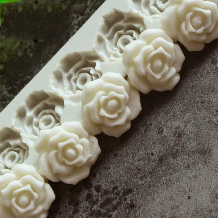 แม่พิมพ์ซิลิโคนดอกกุหลาบ เครื่องมือตกแต่งเค้ก เครื่องมืออบขนม, Rose Flower Shape