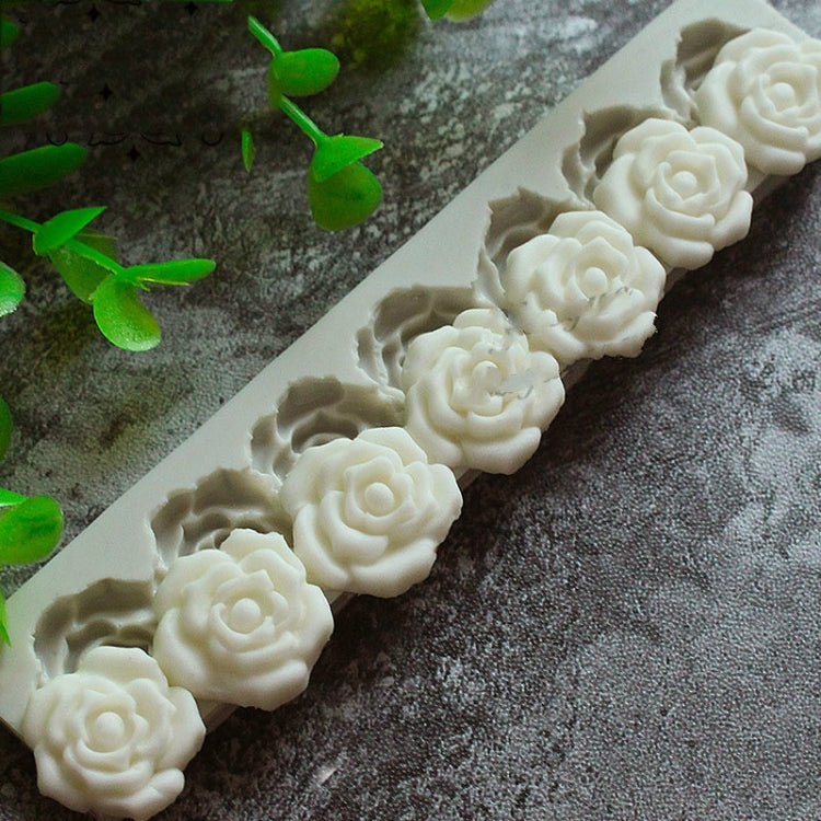 แม่พิมพ์ซิลิโคนดอกกุหลาบ เครื่องมือตกแต่งเค้ก เครื่องมืออบขนม, Rose Flower Shape