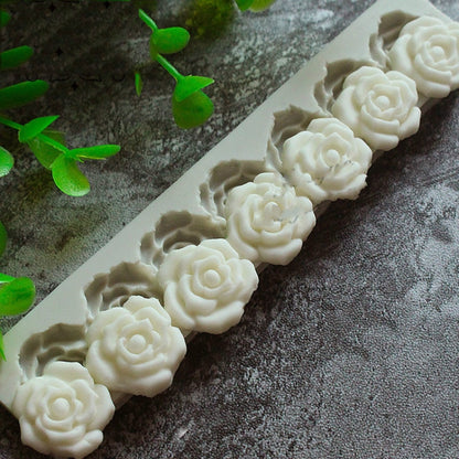 แม่พิมพ์ซิลิโคนดอกกุหลาบ เครื่องมือตกแต่งเค้ก เครื่องมืออบขนม, Rose Flower Shape