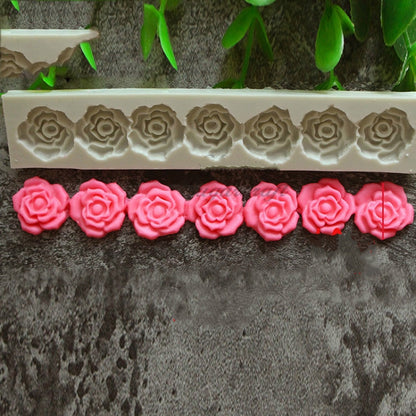 แม่พิมพ์ซิลิโคนดอกกุหลาบ เครื่องมือตกแต่งเค้ก เครื่องมืออบขนม, Rose Flower Shape