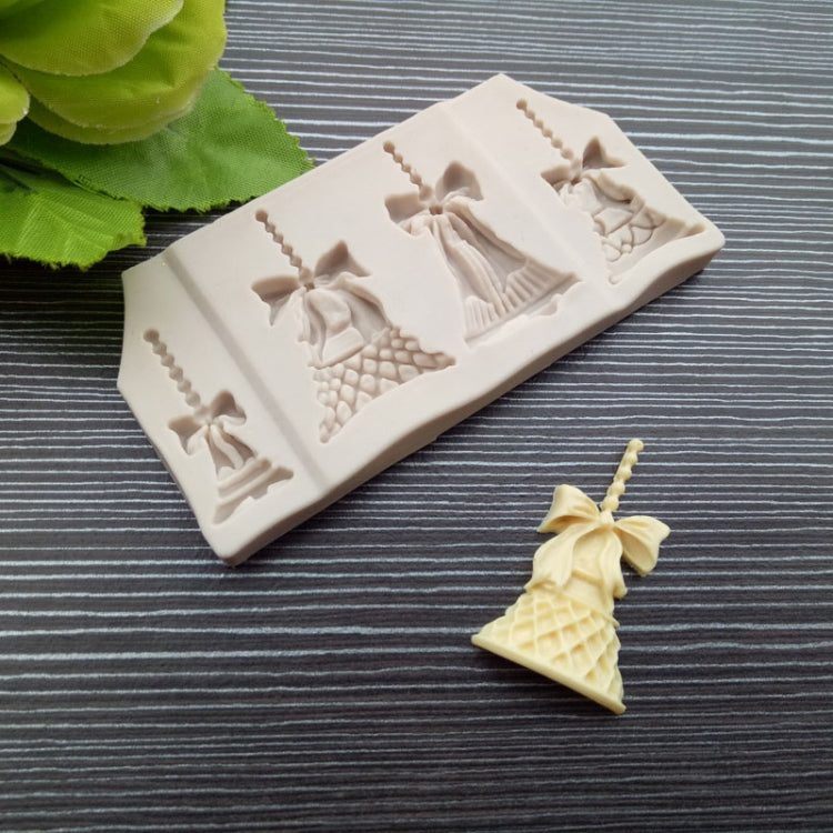 2 PCS Christmas Bells ช็อกโกแลตลูกอมคุกกี้เค้กตกแต่งเครื่องมือ DIY Baking Fondant แม่พิมพ์ซิลิโคนเกรดอาหาร, Christmas Bells