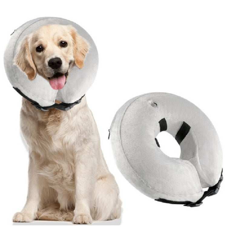 ปลอกคอสัตว์เลี้ยงเป่าลม Pet Grooming ปลอกคอป้องกันแผลป้องกันที่อบอุ่น, M, L