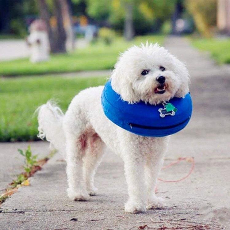 ปลอกคอสัตว์เลี้ยงเป่าลม Pet Grooming ปลอกคอป้องกันแผลป้องกันที่อบอุ่น, M, L