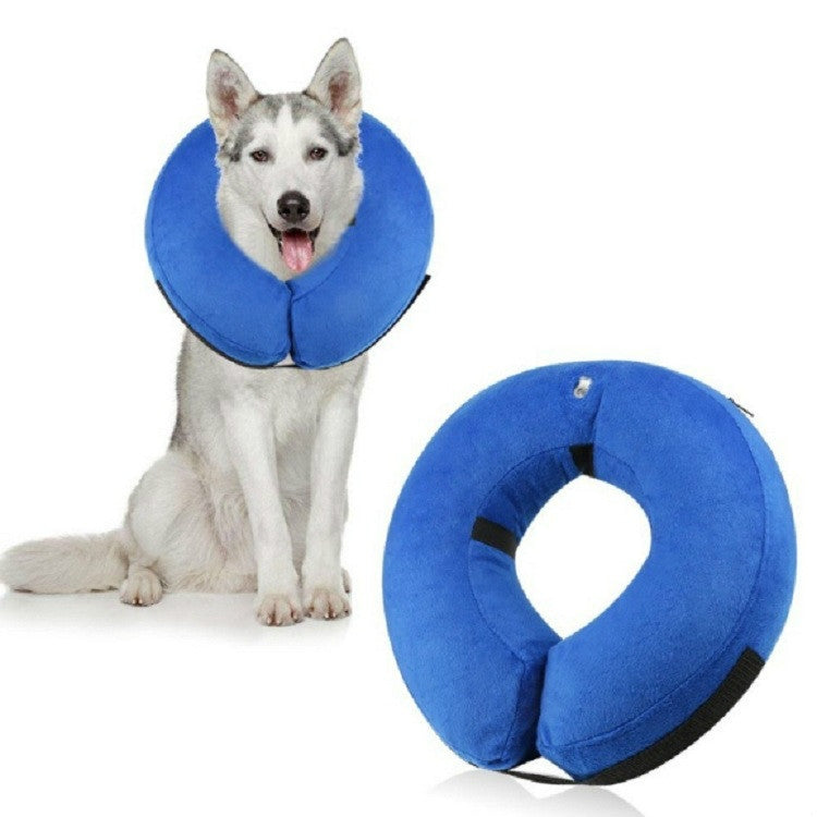 ปลอกคอสัตว์เลี้ยงเป่าลม Pet Grooming ปลอกคอป้องกันแผลป้องกันที่อบอุ่น, M, L