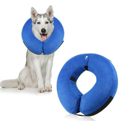 ปลอกคอสัตว์เลี้ยงเป่าลม Pet Grooming ปลอกคอป้องกันแผลป้องกันที่อบอุ่น, M, L