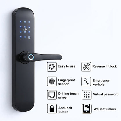 S011M มัลติฟังก์ชั่นล็อคลายนิ้วมืออัตโนมัติโรงแรมอพาร์ทเมนต์อัจฉริยะอิเล็กทรอนิกส์รูดล็อครหัสผ่าน