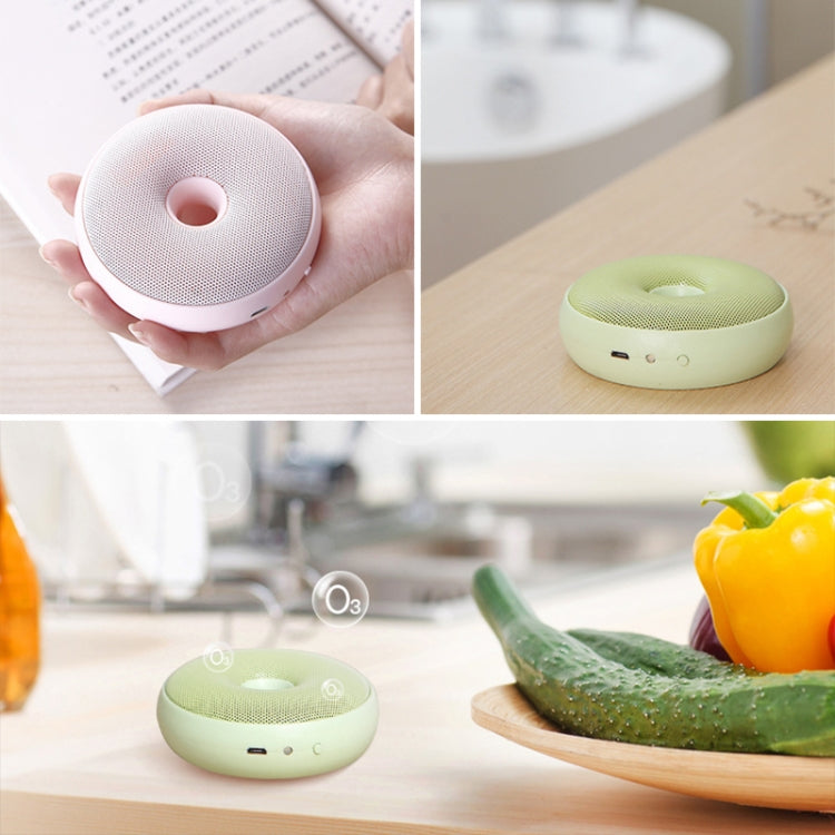 โดนัทแบบพกพาไฟฟ้า เครื่องฟอกอากาศ รถบ้าน ไอออนโอโซนกำจัดกลิ่น