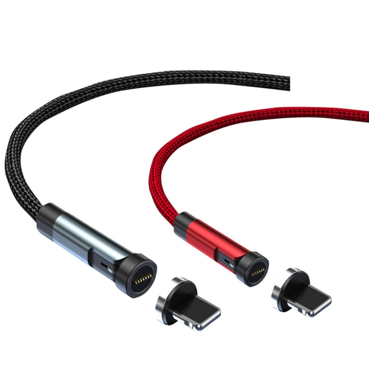 CC57 540 องศาโรตารีแม่เหล็กสายเคเบิลข้อมูลการชาร์จอย่างรวดเร็ว, 1m + 8Pin + Red, 2m + 8Pin + Red, 1m + 8Pin + Black, 2m + 8Pin + Black