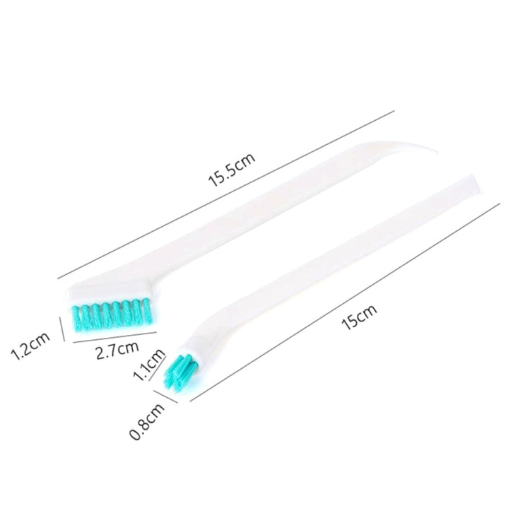 2 ชุด 2 in 1 Double Head ประตูหน้าต่าง Gap แปรงทำความสะอาดถ้วยแปรงหาง Scraper, 2 Sets 2 in 1