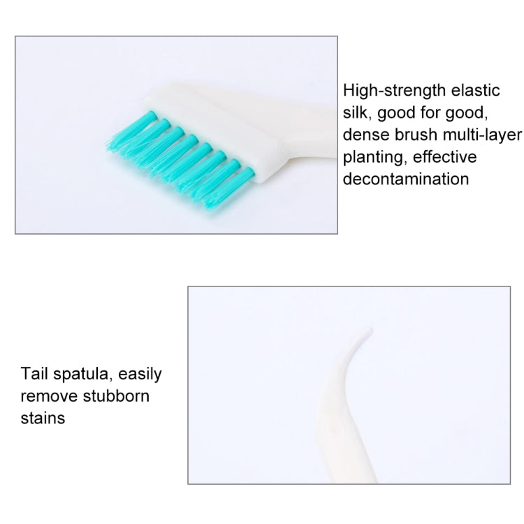 2 ชุด 2 in 1 Double Head ประตูหน้าต่าง Gap แปรงทำความสะอาดถ้วยแปรงหาง Scraper, 2 Sets 2 in 1
