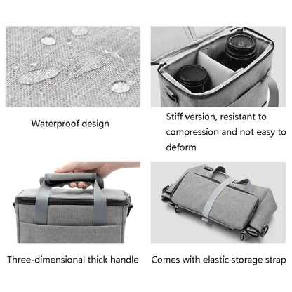 Baona BN-H001 กระเป๋ากล้องดิจิตอล Casual Portable Camera กระเป๋ากันน้ำ, BN-H001 S(Gray), BN-H001 S(Black), BN-H001 M(Gray), BN-H001 M(Black), BN-H001 L(Gray), BN-H001 L(Black)