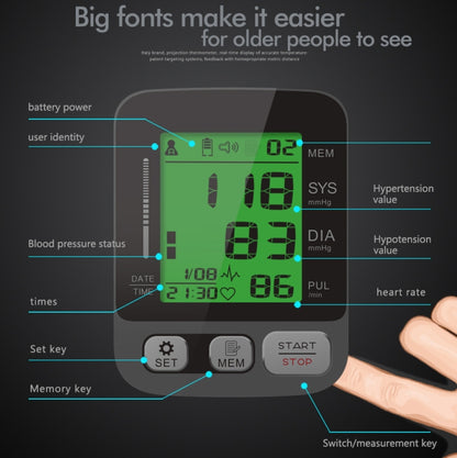 JZ-256A Tri-สีBacklightอัตโนมัติUpper Arm Sphygmomanometer Homeอิเล็กทรอนิกส์Sphygmomanometer, 22-32cm, 22-42cm