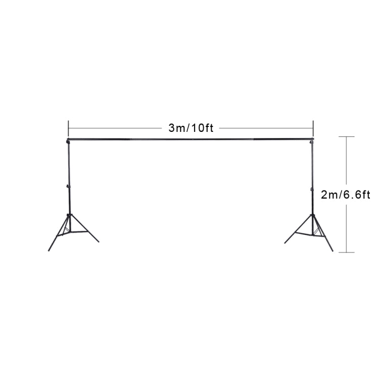 200*300 ซม.สตูดิโอถ่ายภาพพื้นหลังสนับสนุนฉากหลัง Crossbar Kit, 200x300cm