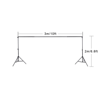 200*300 ซม.สตูดิโอถ่ายภาพพื้นหลังสนับสนุนฉากหลัง Crossbar Kit, 200x300cm