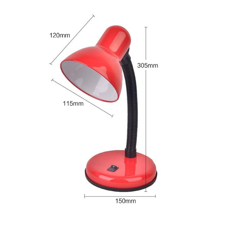 วินเทจเหล็ก LED โคมไฟตั้งโต๊ะปุ่มกดสวิทช์ป้องกันดวงตาอ่านไฟ LED โคมไฟตั้งโต๊ะ