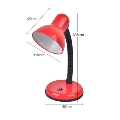 วินเทจเหล็ก LED โคมไฟตั้งโต๊ะปุ่มกดสวิทช์ป้องกันดวงตาอ่านไฟ LED โคมไฟตั้งโต๊ะ