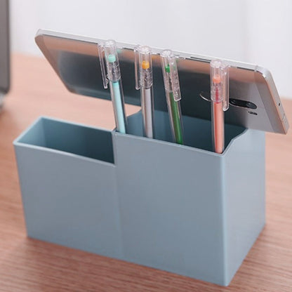 Creative Multifunctional Desktop พลาสติกผู้ถือโทรศัพท์ผู้ถือปากกา