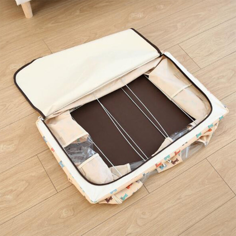 กล่องเก็บของพับได้ผ้าไม่ทอพร้อมซิปกล่องเก็บเสื้อผ้ากันความชื้น, 44L 50x40x22cm, 55L 50x40x28cm, 66L 50x40x33cm, 80L 60x40x32cm, 100L 60x42x40cm, 125L 70x42x40cm