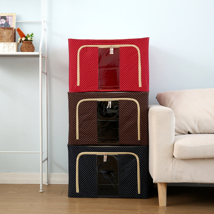 กล่องเก็บของพับได้ผ้าไม่ทอพร้อมซิปกล่องเก็บเสื้อผ้ากันความชื้น, 44L 50x40x22cm, 55L 50x40x28cm, 66L 50x40x33cm, 80L 60x40x32cm, 100L 60x42x40cm, 125L 70x42x40cm