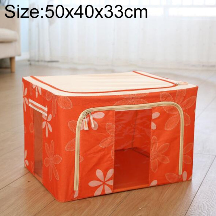กล่องเก็บของพับได้ผ้าไม่ทอพร้อมซิปกล่องเก็บเสื้อผ้ากันความชื้น, 44L 50x40x22cm, 55L 50x40x28cm, 66L 50x40x33cm, 80L 60x40x32cm, 100L 60x42x40cm, 125L 70x42x40cm