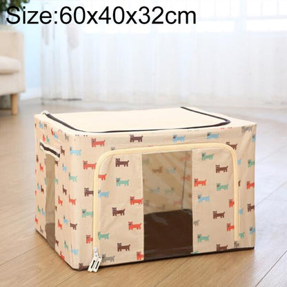 กล่องเก็บของพับได้ผ้าไม่ทอพร้อมซิปกล่องเก็บเสื้อผ้ากันความชื้น, 44L 50x40x22cm, 55L 50x40x28cm, 66L 50x40x33cm, 80L 60x40x32cm, 100L 60x42x40cm, 125L 70x42x40cm