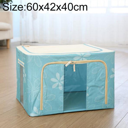 กล่องเก็บของพับได้ผ้าไม่ทอพร้อมซิปกล่องเก็บเสื้อผ้ากันความชื้น, 44L 50x40x22cm, 55L 50x40x28cm, 66L 50x40x33cm, 80L 60x40x32cm, 100L 60x42x40cm, 125L 70x42x40cm