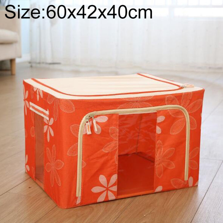 กล่องเก็บของพับได้ผ้าไม่ทอพร้อมซิปกล่องเก็บเสื้อผ้ากันความชื้น, 44L 50x40x22cm, 55L 50x40x28cm, 66L 50x40x33cm, 80L 60x40x32cm, 100L 60x42x40cm, 125L 70x42x40cm