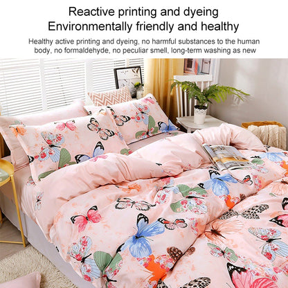 4 ชิ้นพิมพ์ชุดเครื่องนอนผ้าปูที่นอนปลอกหมอนปก, For 2.2m Bed