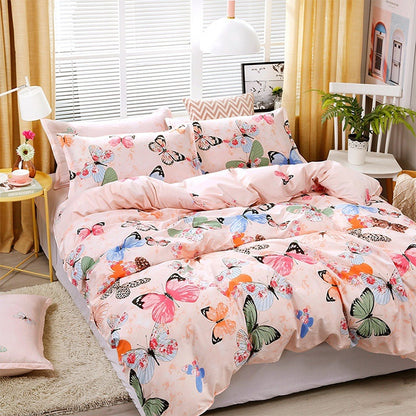 4 ชิ้นพิมพ์ชุดเครื่องนอนผ้าปูที่นอนปลอกหมอนปก, For 2.2m Bed