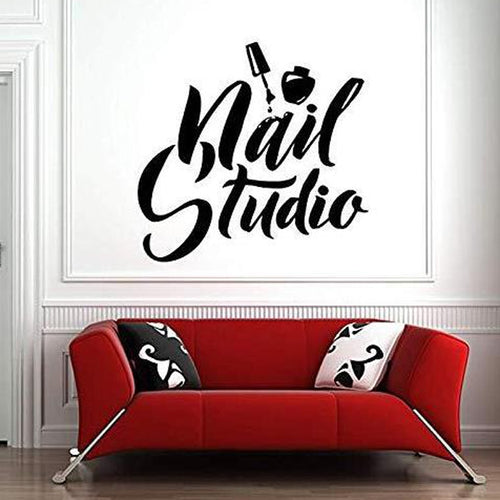 สติ๊กเกอร์แกะสลัก PVC หน้าต่างเล็บสตูดิโอ, Nail Studio Window