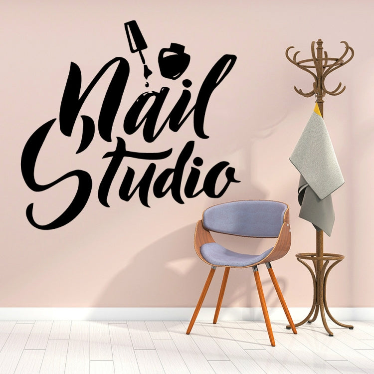 สติ๊กเกอร์แกะสลัก PVC หน้าต่างเล็บสตูดิโอ, Nail Studio Window