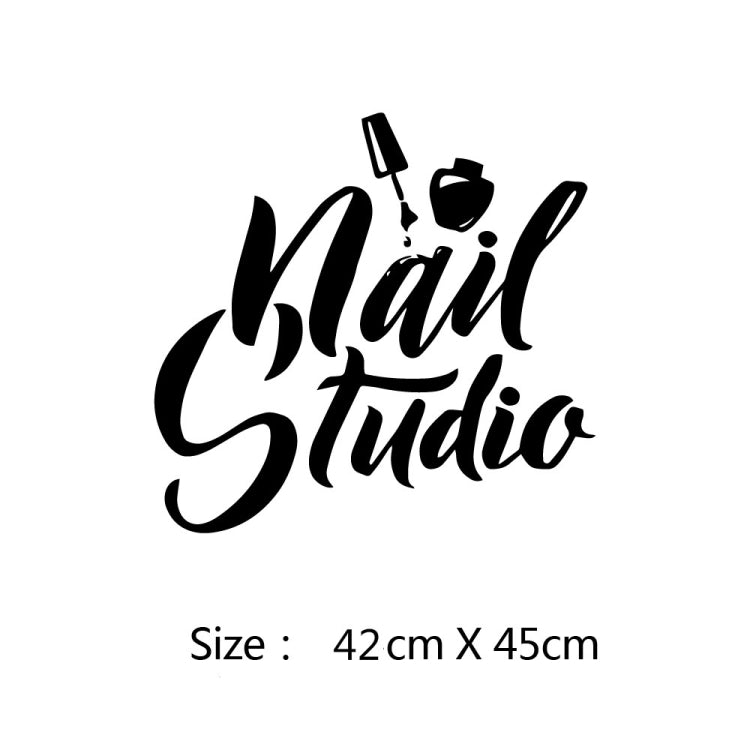 สติ๊กเกอร์แกะสลัก PVC หน้าต่างเล็บสตูดิโอ, Nail Studio Window