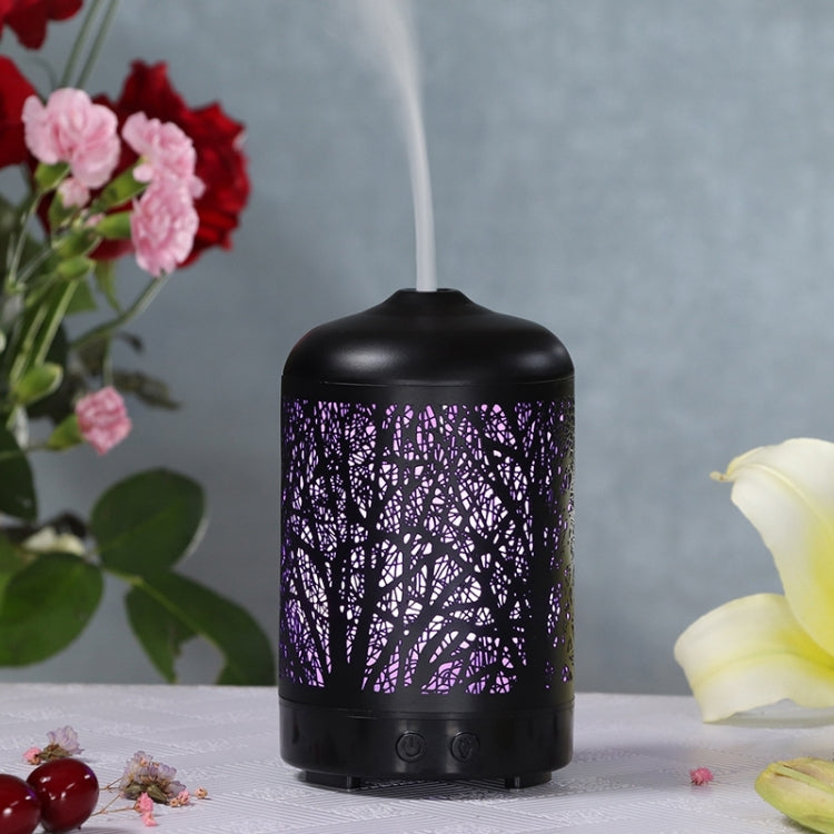 โลหะ Tree Air Humidifier Essential Oil Diffuser Mist Maker สีสัน LED โคมไฟ Diffuser น้ำมันหอมระเหยเครื่องฟอกอากาศ,, EU Plug