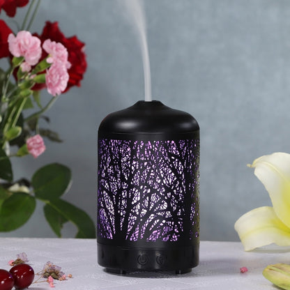 โลหะ Tree Air Humidifier Essential Oil Diffuser Mist Maker สีสัน LED โคมไฟ Diffuser น้ำมันหอมระเหยเครื่องฟอกอากาศ,, EU Plug
