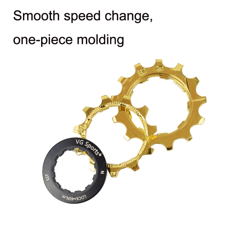 มู่เล่เทปคาสเซ็ตต์น้ำหนักเบาสำหรับจักรยานเสือภูเขา VG Sports, 9 Speed 42T (Gold), 10 Speed 42T (Gold), 10 Speed 50T (Gold), 11 Speed 50T (Gold), 11 Speed 52T (Gold), 12 Speed 50T (Gold), 12 Speed 52T (Gold)