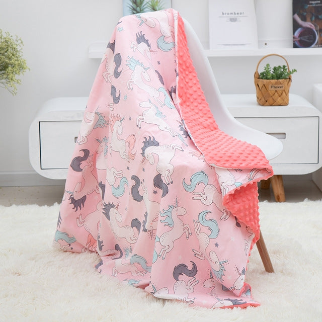 ผ้าฝ้ายการ์ตูนเด็ก Comforting Quilt รถเข็นล้างทำความสะอาดได้ผ้าห่ม