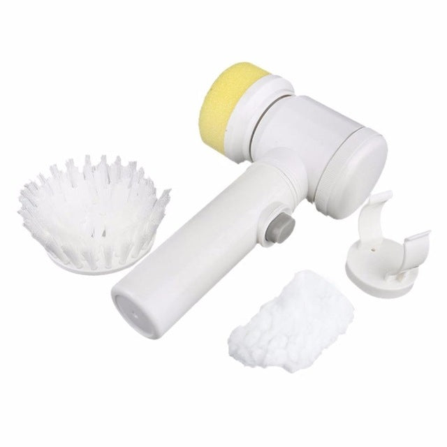 5 in 1 Multifunctional ไฟฟ้าในครัวเรือน Magic แปรง ABS ไนลอนห้องครัวอ่างอาบน้ำทำความสะอาดแปรงทำความสะอาดหน้าต่าง, 5 in 1 Brush